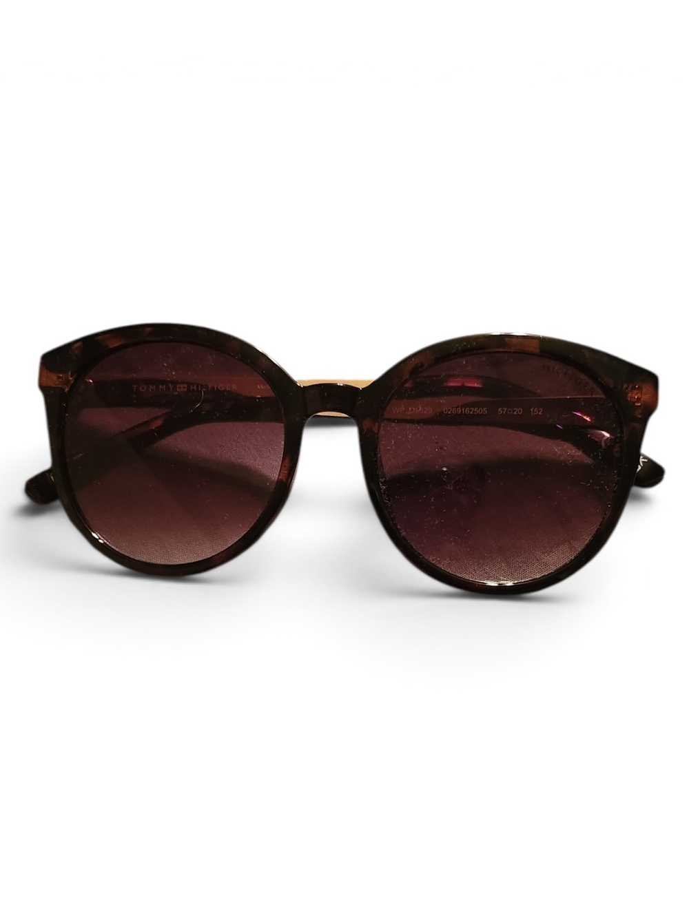 Tommy Hilfiger Round Tortoiseshell Sunglasses with Brown Gradient Lenses